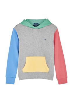 推荐KIDS Colour-blocked hooded cotton sweatshirt (6.5-14 years)商品