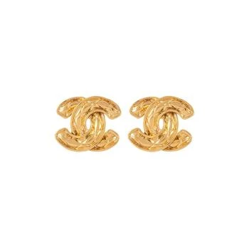 推荐1980s vintage chanel quilted clip-on earrings商品