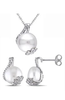 DELMAR | Cultured Freshwater Pearl Pendant Necklace & Stud Earrings Set,商家Nordstrom Rack,价格¥2550