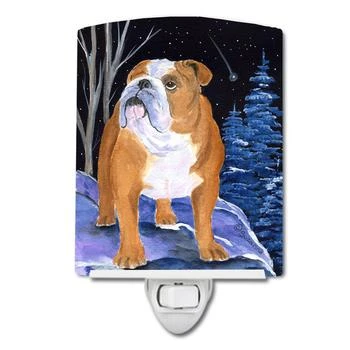 Caroline's Treasures | Starry Night English Bulldog Ceramic Night Light,商家Verishop,价格¥204