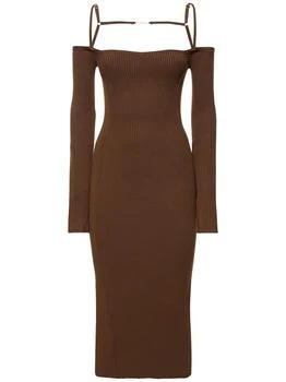 Jacquemus | La Robe Sierra Ribbed Jersey Midi Dress,商家LUISAVIAROMA,价格¥2670