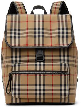 商品Burberry | Kids Beige Vintage Check Backpack,商家SSENSE,价格¥4744图片