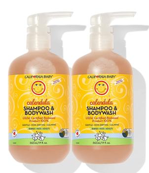推荐California Baby Calendula Shampoo and Body Wash - Hair, Face, and Body, Gentle, Allergy Tested, Dry, Sensitive Skin, 100% Plant-Based - USDA Certified, 19 oz. 2 pack商品