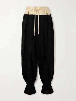Jil Sander | 双色条纹缎布阔腿裤  - FR36,商家NET-A-PORTER,价格¥10710