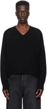 AMI | Black Cropped Sweater 