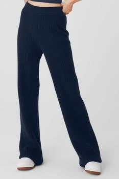 Alo | Cashmere High-Waist Plush Waffle Pant - Celestial Blue Heather,商家Alo yoga,价格¥2488