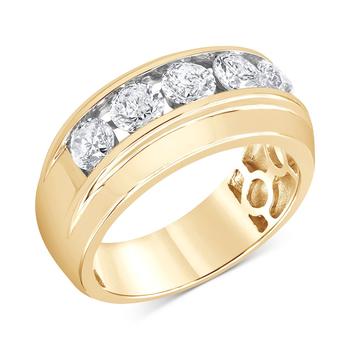 商品Macy's | Men's Diamond Channel-Set Ring (2 ct. t.w.) in 10k Gold,商家Macy's,价格¥37778图片