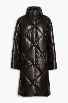 推荐Anissa quilted faux leather down coat商品