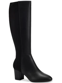 推荐Sacaria Womens Faux Leather Block Heel Knee-High Boots商品