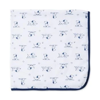 Little Me | Baby Boys Puppy Toile Print Cotton Blanket 