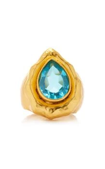 VALÉRE | VALÉRE - Paulina Quartz 24K Gold-Plated Ring - Gold - US 8 - Moda Operandi - Gifts For Her,商家Fashion US,价格¥677