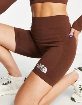 The North Face | The North Face Training seamless high waist legging shorts in brown Exclusive at ASOS,商家ASOS,价格¥256