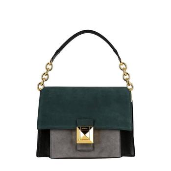 推荐Furla Ladies Diva S Tricolor Suede And Leather Shoulder Bag商品