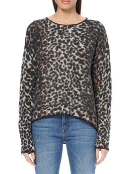 360 Cashmere北京, 360 Cashmere | Leopard Print Tipped Cashmere Sweater商品图片 1.4折
