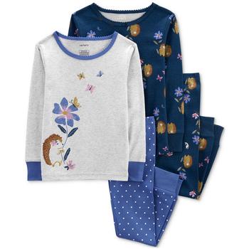 商品Carter's | Toddler Girls 4-Pc. Hedgehog Snug Fit Pajama Set,商家Macy's,价格¥277图片