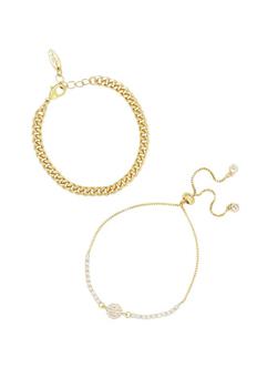 商品Ettika Jewelry | Add Some Crystal 18k Gold Plated Bracelet Set,商家Verishop,价格¥306图片