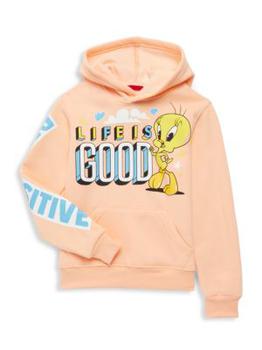 推荐Girl’s Loony Tunes Tweety Fleece Hoodie商品