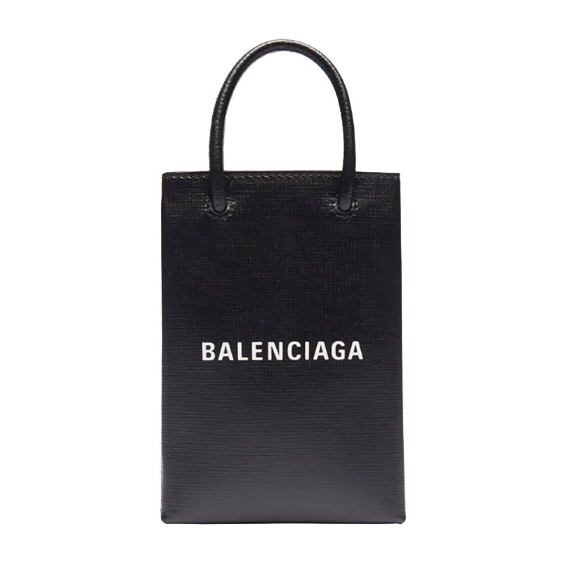 推荐【预售3-7天】Balenciaga/巴黎世家 2020秋冬新款 黑色纹理小牛皮购物手机袋斜挎手提包5938260AI2N1000商品