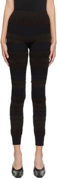 推荐Black & Brown Textured Rib Leggings商品