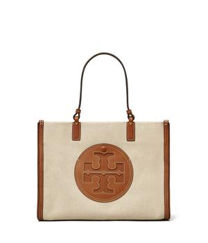 Tory Burch, Tory Burch |  Tory Burch Ella22春夏帆布拼色小号托特包 原色棕88607-928商品图片 