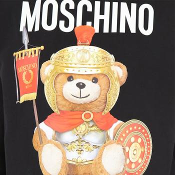 时尚莫斯奇诺卫衣女装, Moschino | MOSCHINO 女士黑色棉质小熊图案圆领长袖卫衣 V1702-5527-2555商品图片 独家减免邮费