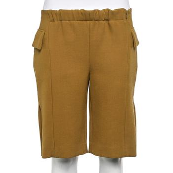 推荐Marni Mustard Yellow Wool Crepe Pocket Detail Shorts S商品