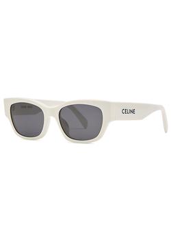 Celine | White square-frame sunglasses商品图片,满$1享9折, 满折