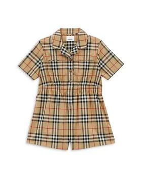 Burberry | Girls' Meredith Vintage Check Romper - Little Kid, Big Kid,商家Bloomingdale's,价格¥2345