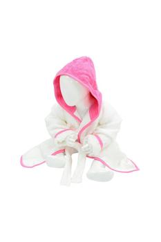 推荐A&R Towels Baby/Toddler Babiezz Hooded Bathrobe (White/Pink) (3/12 Months) White/Pink商品