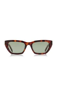 推荐Saint Laurent - Cat-Eye Tortoiseshell Acetate Sunglasses  - Brown - OS - Moda Operandi商品