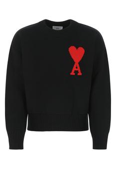 ami毛衣真假, AMI | Black cotton blend sweater  Nd Ami Uomo商品图片 