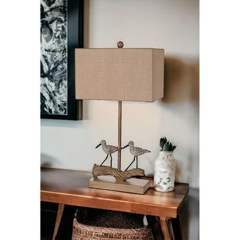 Homezia | Set of Two 30" Brown Sand Piper Bird Table Lamps With Brown Shade,商家Premium Outlets,价格¥1915