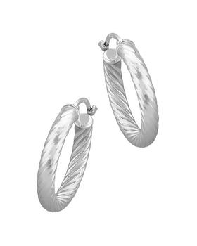 商品Bloomingdale's | Small Twist Hoop Earrings in 14K White Gold - 100% Exclusive,商家Bloomingdale's,价格¥5320图片