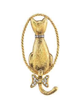 商品1928 Jewelry | Crystal Backwards Cat Pin,商家Lord & Taylor,价格¥367图片