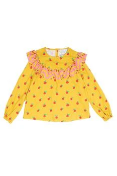 推荐Girls Apple Pattern Ruffled Blouse商品