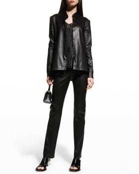 ROSETTA GETTY, ROSETTA GETTY | Lace-Trim Leopard Silk Camisole商品图片 