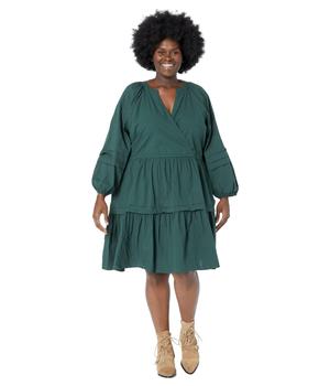 Madewell | Plus Crinkle Poplin Wrap Mini Dress商品图片,