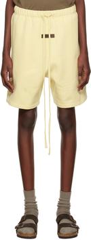 Essentials | Yellow Flocked Shorts商品图片,