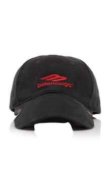 巴黎世家帽子价格, Balenciaga | Balenciaga - Women's Sports Embroidered Cotton Baseball Cap - Black - Moda Operandi商品图片 