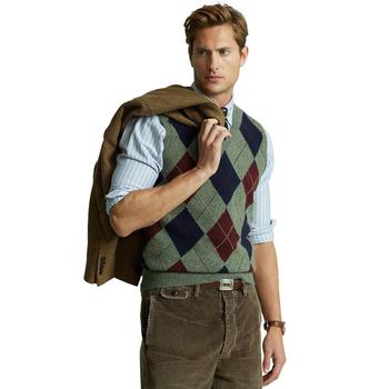 男装拉夫劳伦毛衣, Ralph Lauren | Men's Argyle Wool Sweater Vest商品图片 