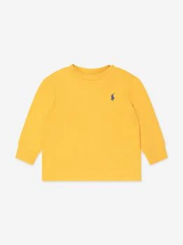 Ralph Lauren | Baby Boys Long Sleeve T-Shirt in Yellow 额外8折, 额外八折