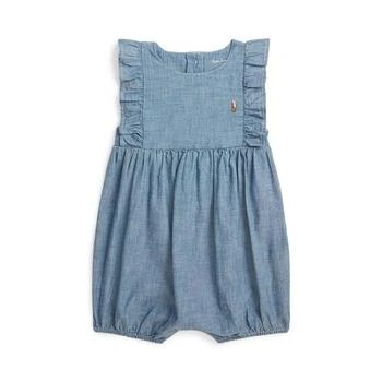 Ralph Lauren | Baby Girls Chambray Bubble Shortall,商家Macy's,价格¥352