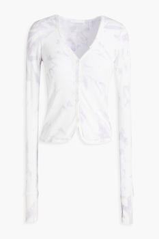 Helmut Lang | Tie-dyed ribbed cotton cardigan商品图片,3折