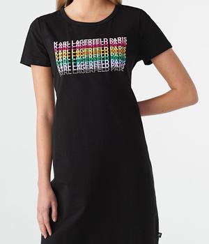 Karl Lagerfeld Paris | RAINBOW KARL T-SHIRT DRESS商品图片,额外8折, 额外八折