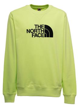 推荐The North Face Mans Fluo Green Jersey Sweatshirt With Logo Print商品