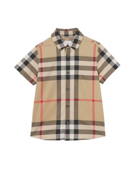 推荐Boy's Owen Vintage Check Button-Down Shirt, Size 3-14商品