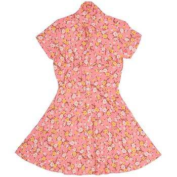 拉夫劳伦连衣裙是什么牌子, Ralph Lauren | Ladies Pink Floral Tie Neck Fit & Flare Dress商品图片 3折