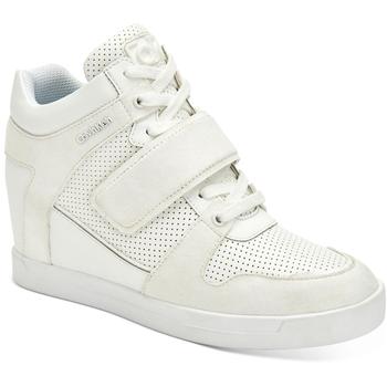 推荐Calvin Klein Womens Frances Leather Lace Up Fashion Sneakers商品