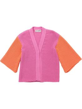 推荐Color Block Cotton Blend Knit Cardigan商品