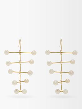 MATEO, MATEO | Pearl Blizzard 14kt gold mobile earrings商品图片 